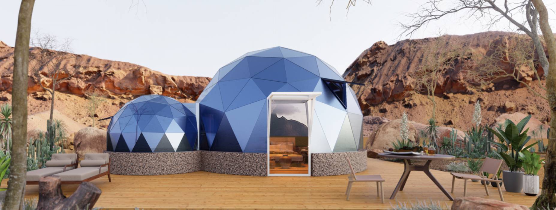 三台县球形智能光伏玻璃星空房